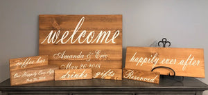 Personalized Wedding Welcome Sign- Large