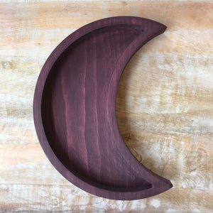 Crescent Moon Wood Tray