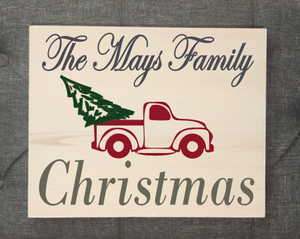 Personalized Family Christmas Sign