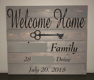 Personalized New Home Sign